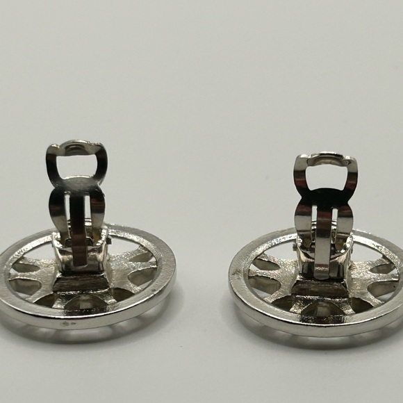 Chanel Silver Coco Mark Earrings - Picture 5 of 6